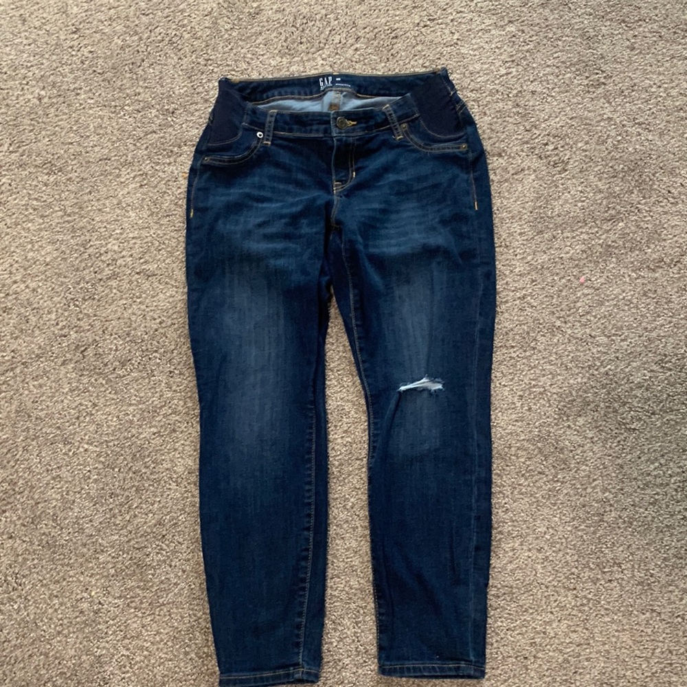 Inset panel short maternity jeans